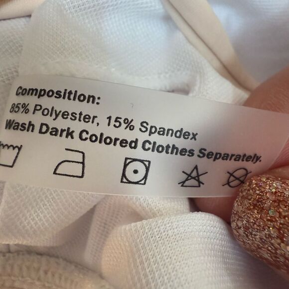 ZAFUL Women Strapless Textured Bandeau Bikini 2 Piece Cheeky Solid Lace up NWT - Picture 7 of 7